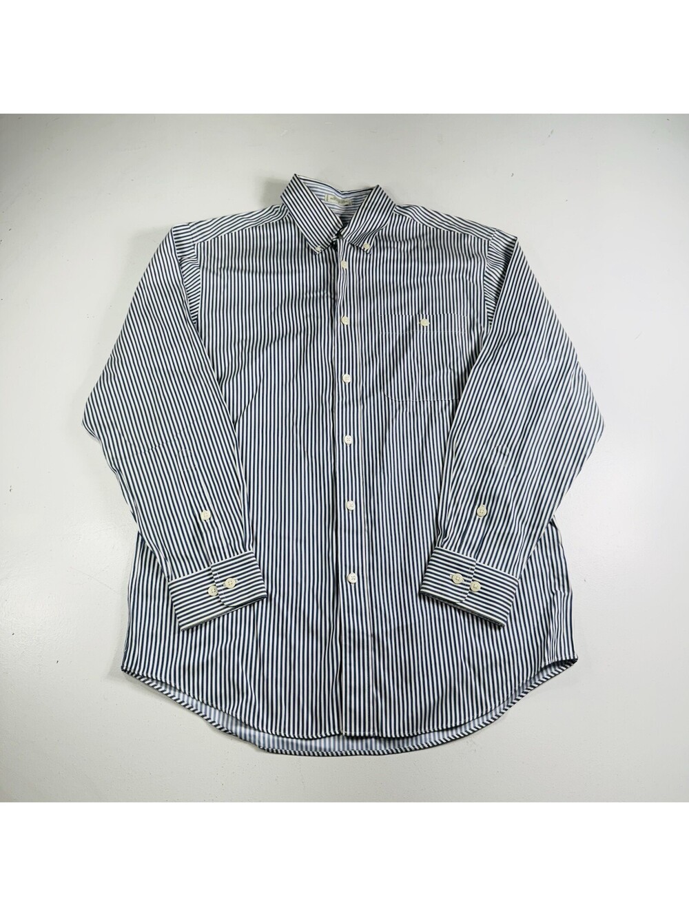 Orvis Button Down Shirt Long Sleeve Blue Striped Men’s Size Medium